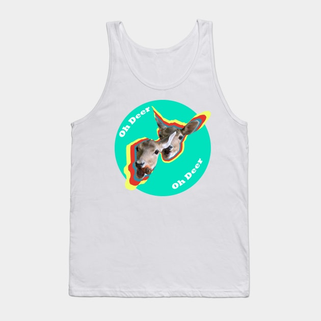 Oh deer, mint Tank Top by Annka47